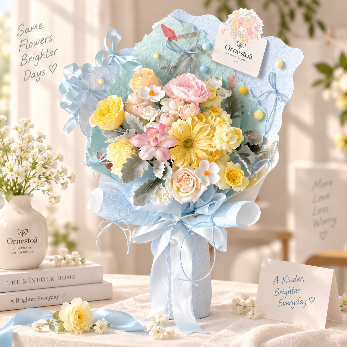 Ornestoa® Pastel Artificial Flower Bouquet