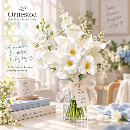 Ornestoa® White Artificial Flower Bouquet