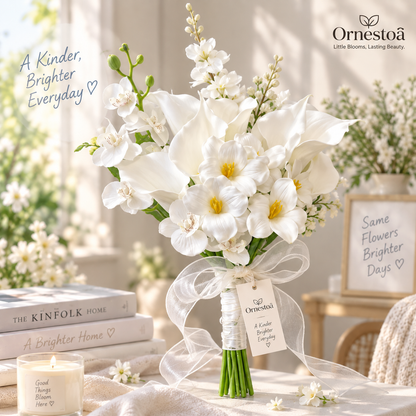 Ornestoa® White Artificial Flower Bouquet