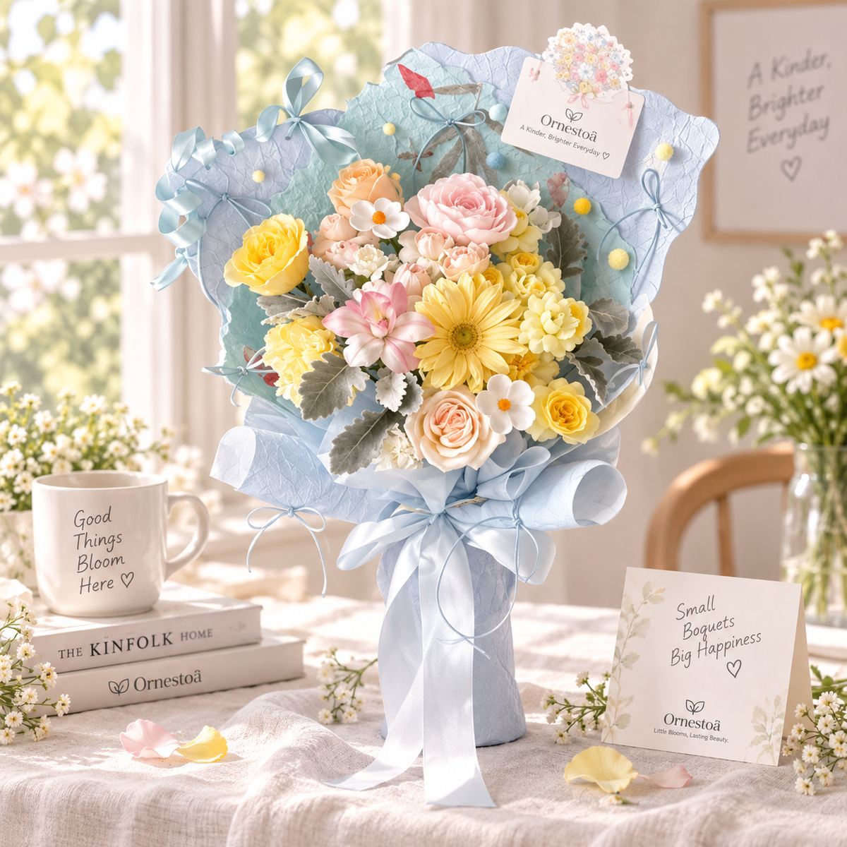 Ornestoa® Pastel Artificial Flower Bouquet