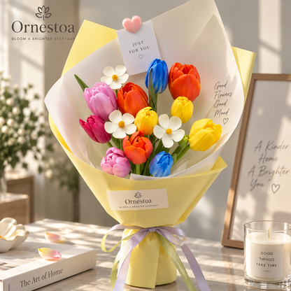 Ornestoa® Colorful Tulip Artificial Flower Bouquet