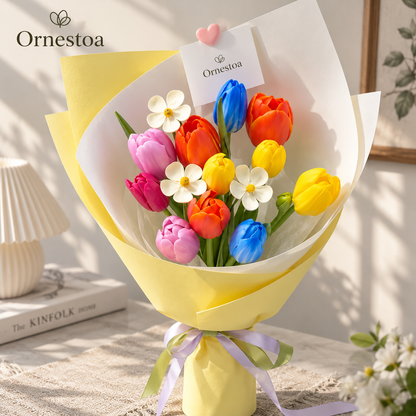 Ornestoa® Colorful Tulip Artificial Flower Bouquet