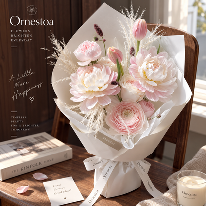 Ornestoa® Blush Pink Artificial Flower Bouquet