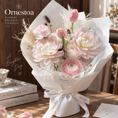 Ornestoa® Blush Pink Artificial Flower Bouquet