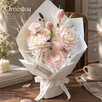Ornestoa® Blush Pink Artificial Flower Bouquet